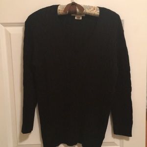 Michael Kors V-neck cable knit sweater